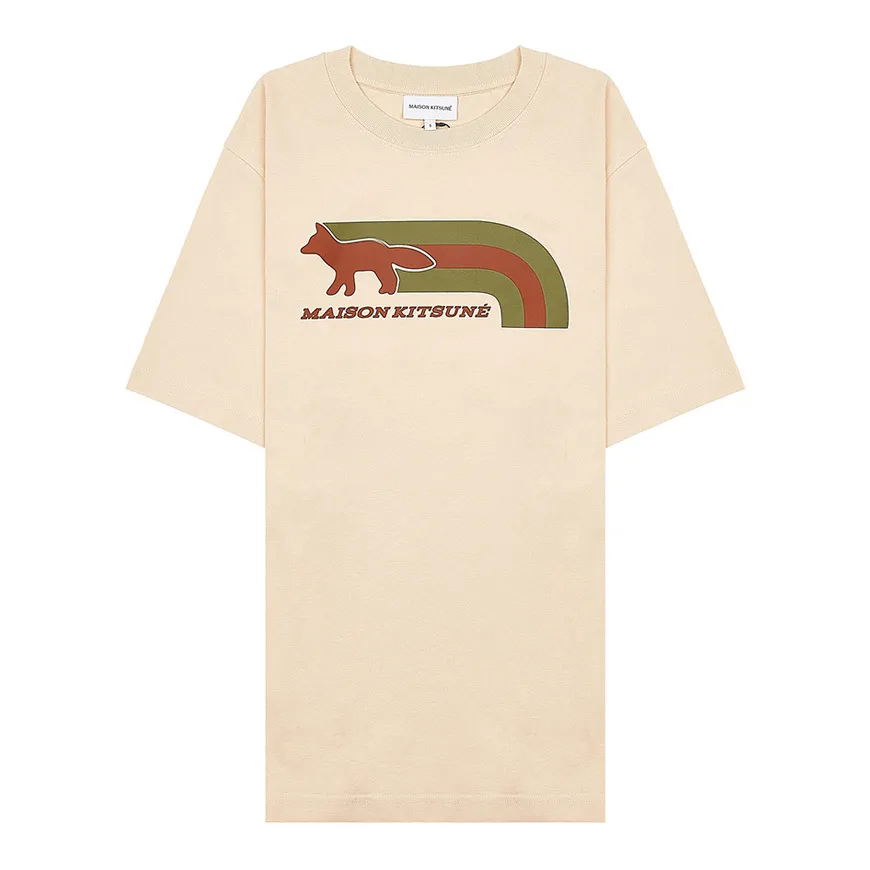 MAISON KITSUNE  |Unisex Street Style Cotton Short Sleeves Logo Designers