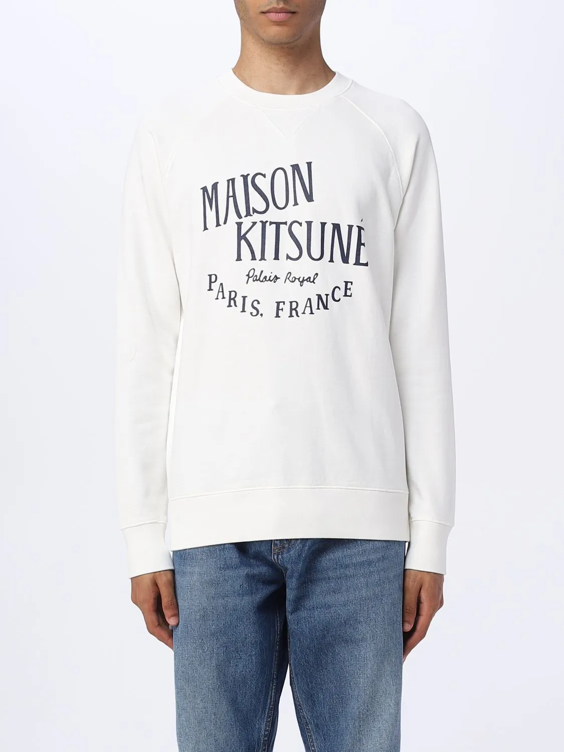 MAISON KITSUNE  |Unisex Street Style Plain Cotton Logo Designers Sweatshirts