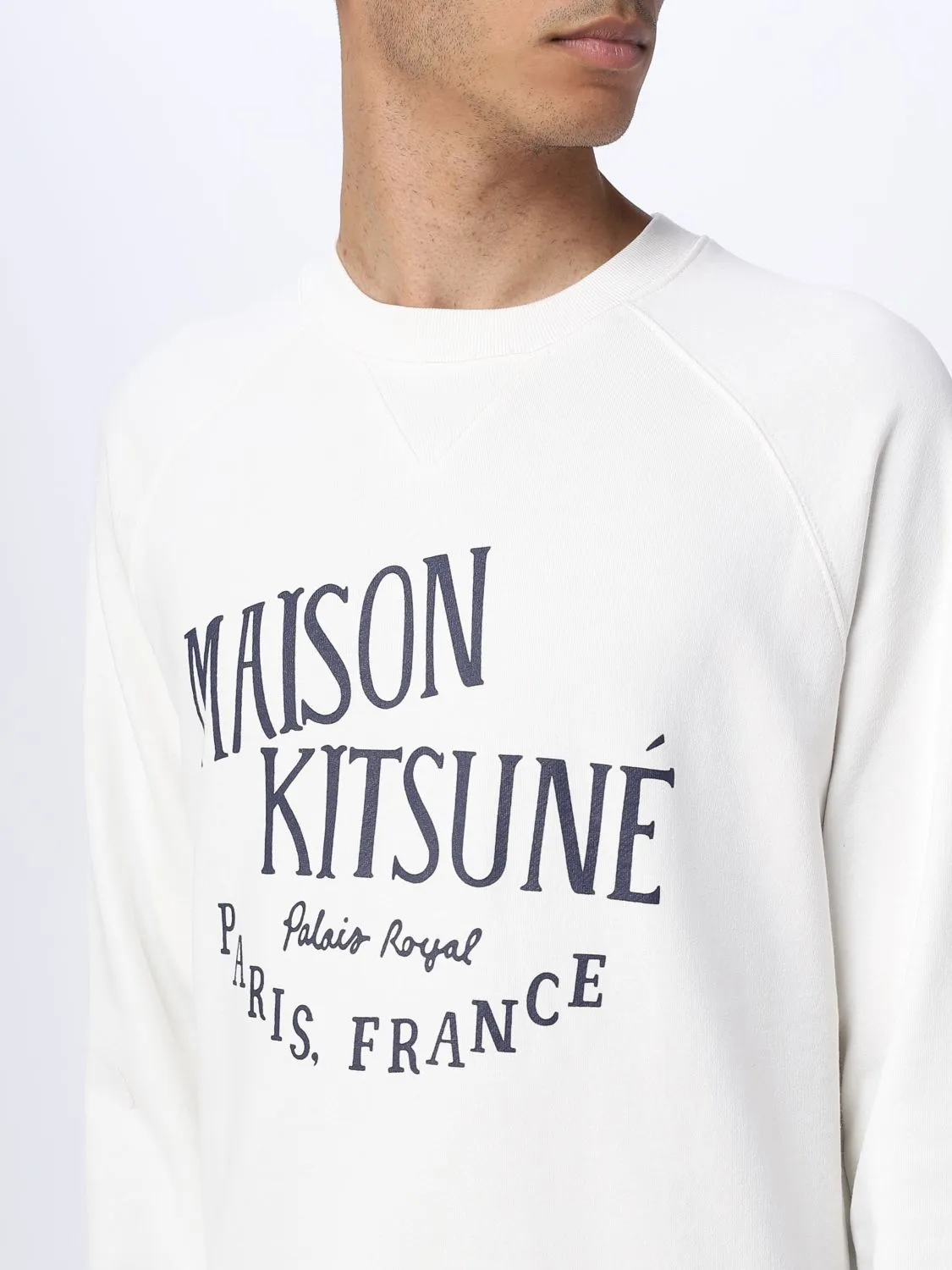 MAISON KITSUNE  |Unisex Street Style Plain Cotton Logo Designers Sweatshirts