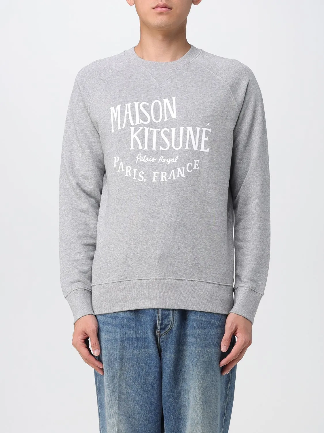 MAISON KITSUNE  |Unisex Street Style Plain Cotton Logo Designers Sweatshirts