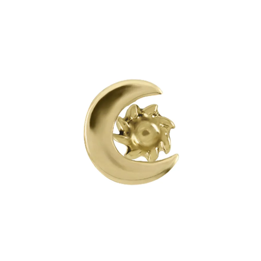 Moon & Sun Threaded End in Gold