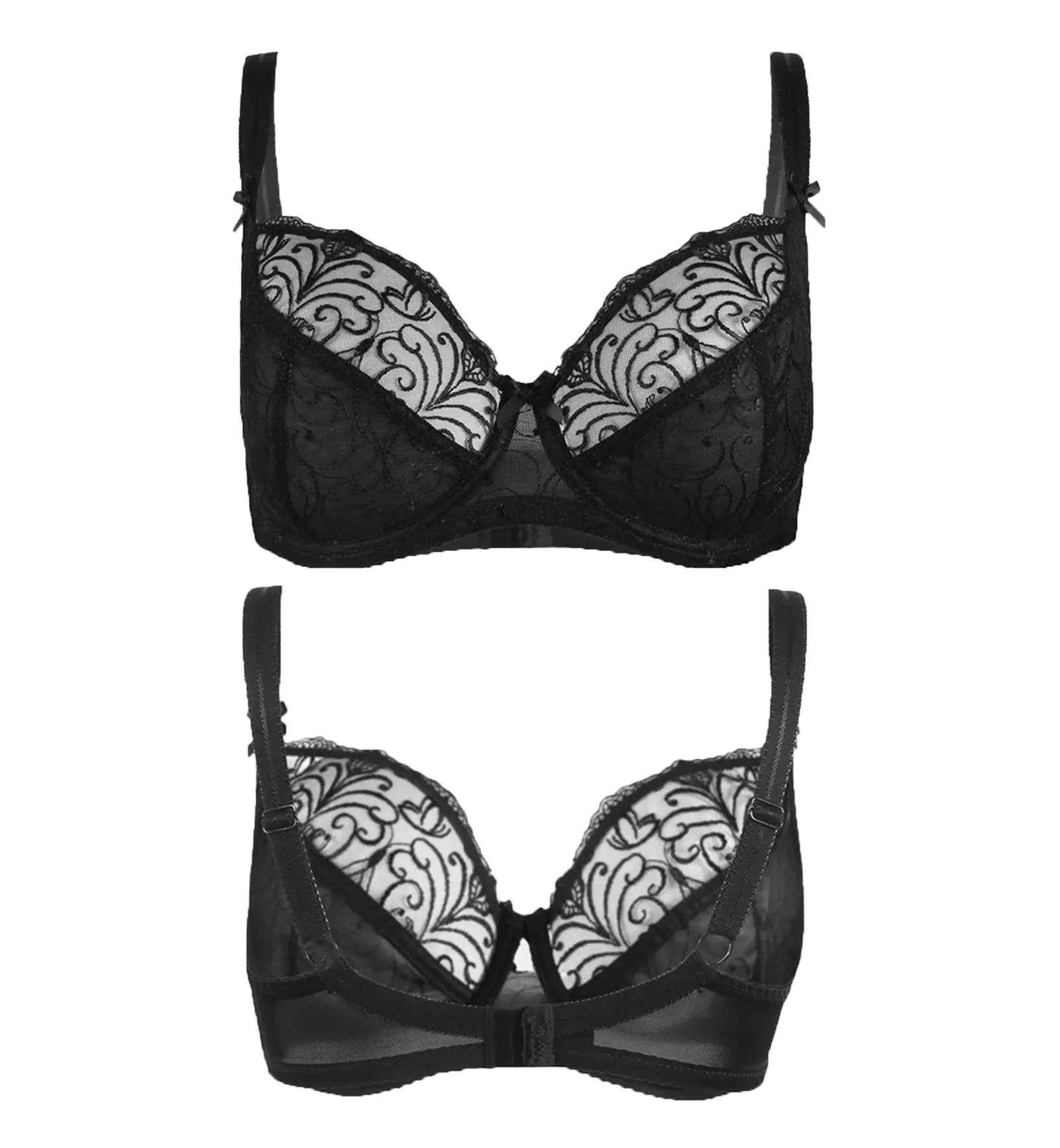 Nessa Sonata Underwire Soft Balcony Bra (N500) - Black