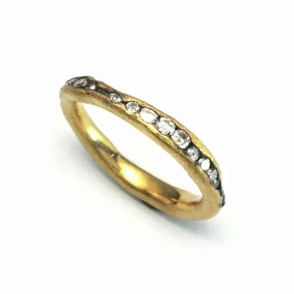 Organic Yellow Gold Eternity Band