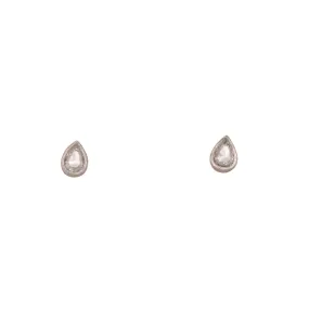 Pear Rosecut Diamond Studs