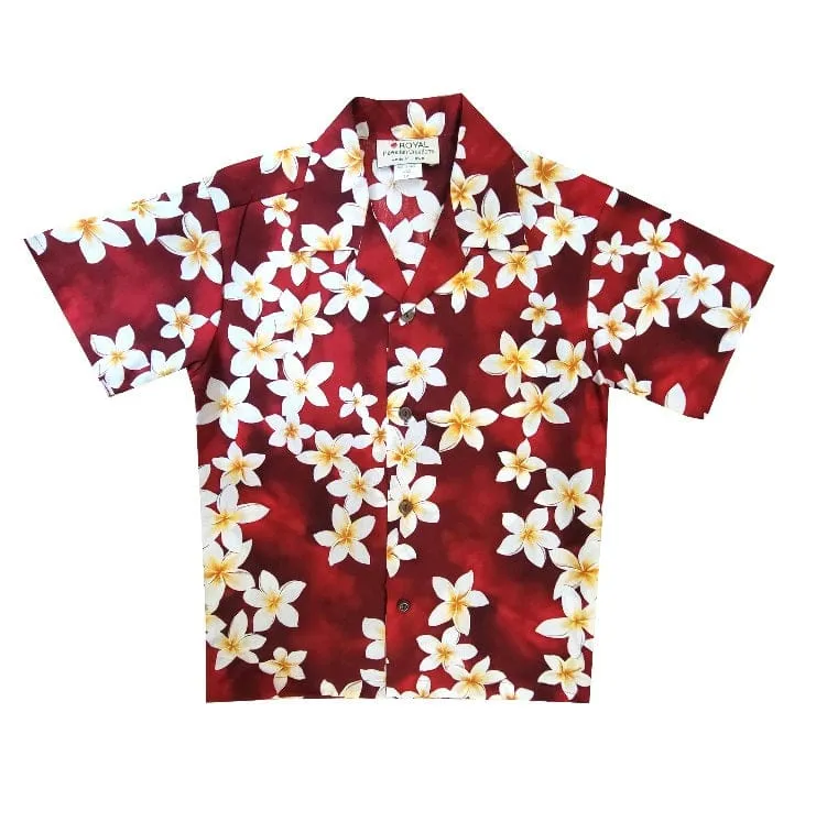 Plumeria Boys Aloha Shirt