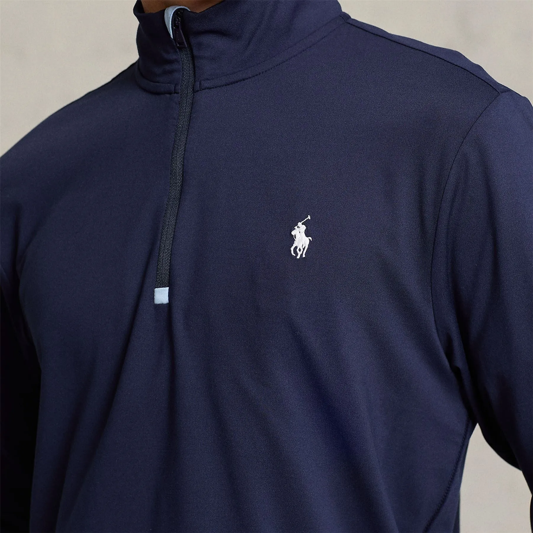 Polo Golf Stretch Jersey Quarter Zip Mid Layer French Navy - 2024