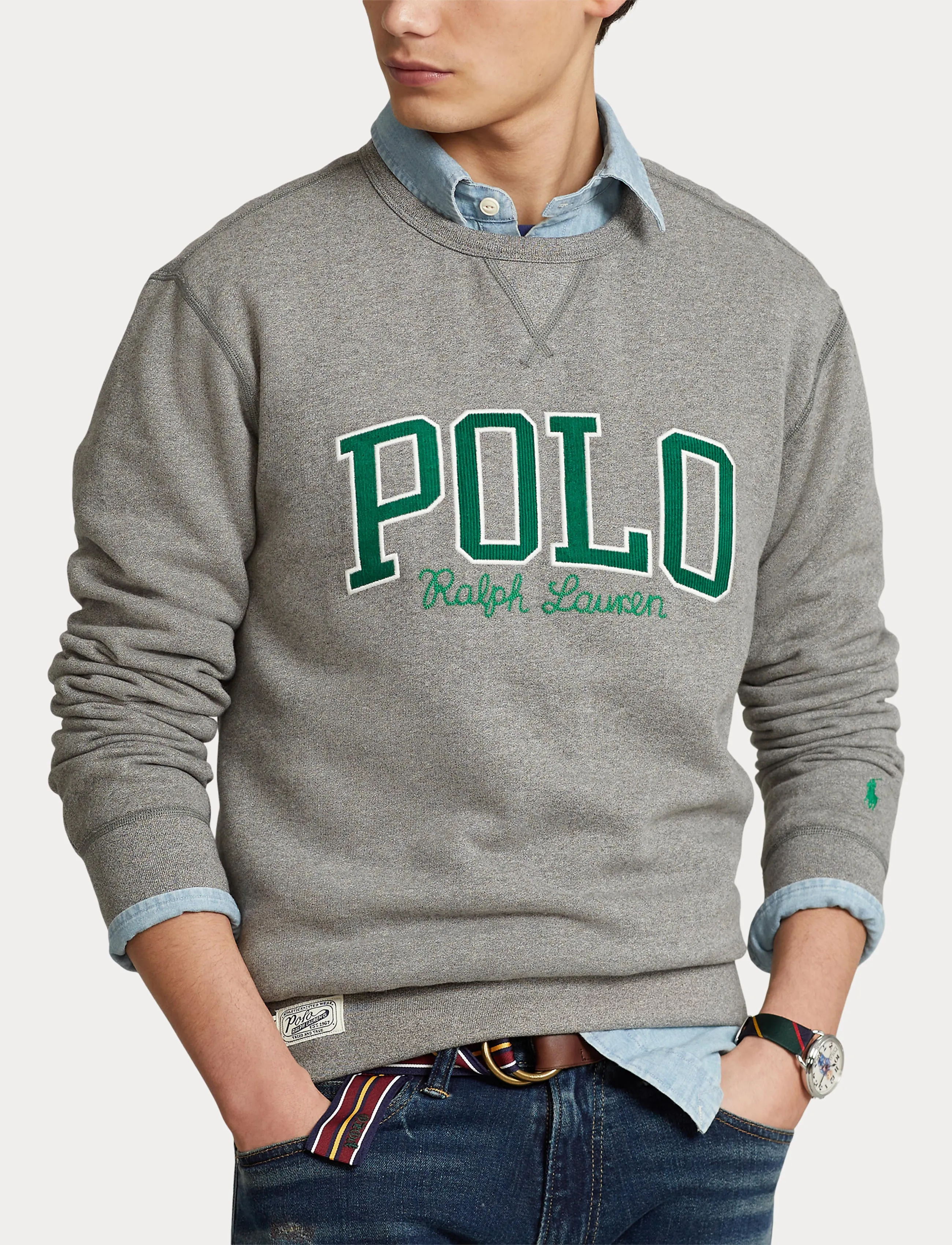 Polo Ralph Lauren Crew Logo Print Sweatshirt