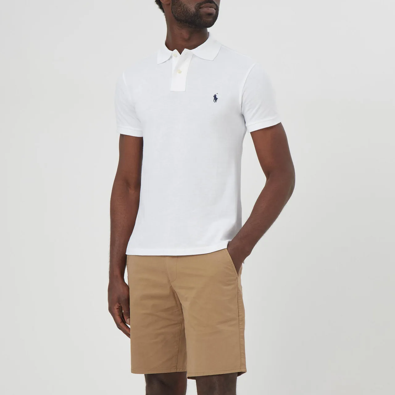 POLO RALPH LAUREN Embroidered Logo Polo Shirt - White