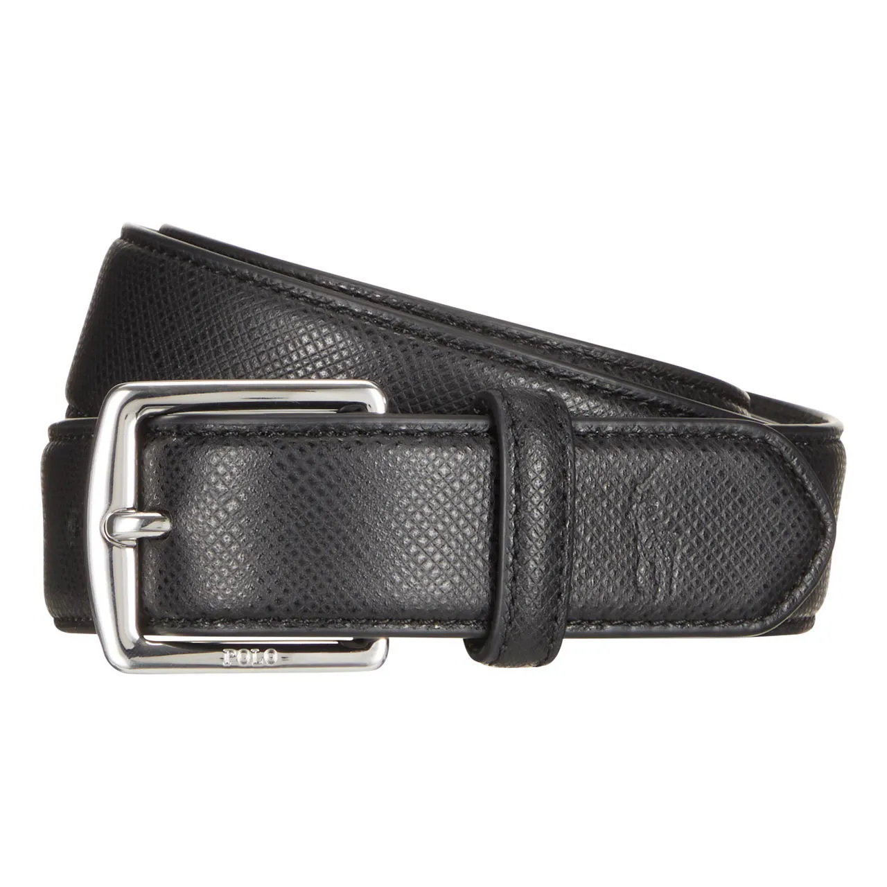 POLO RALPH LAUREN Safiano Leather Belt - Black