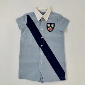 Ralph Lauren Blue Oxford Shirt Romper: 12 Months