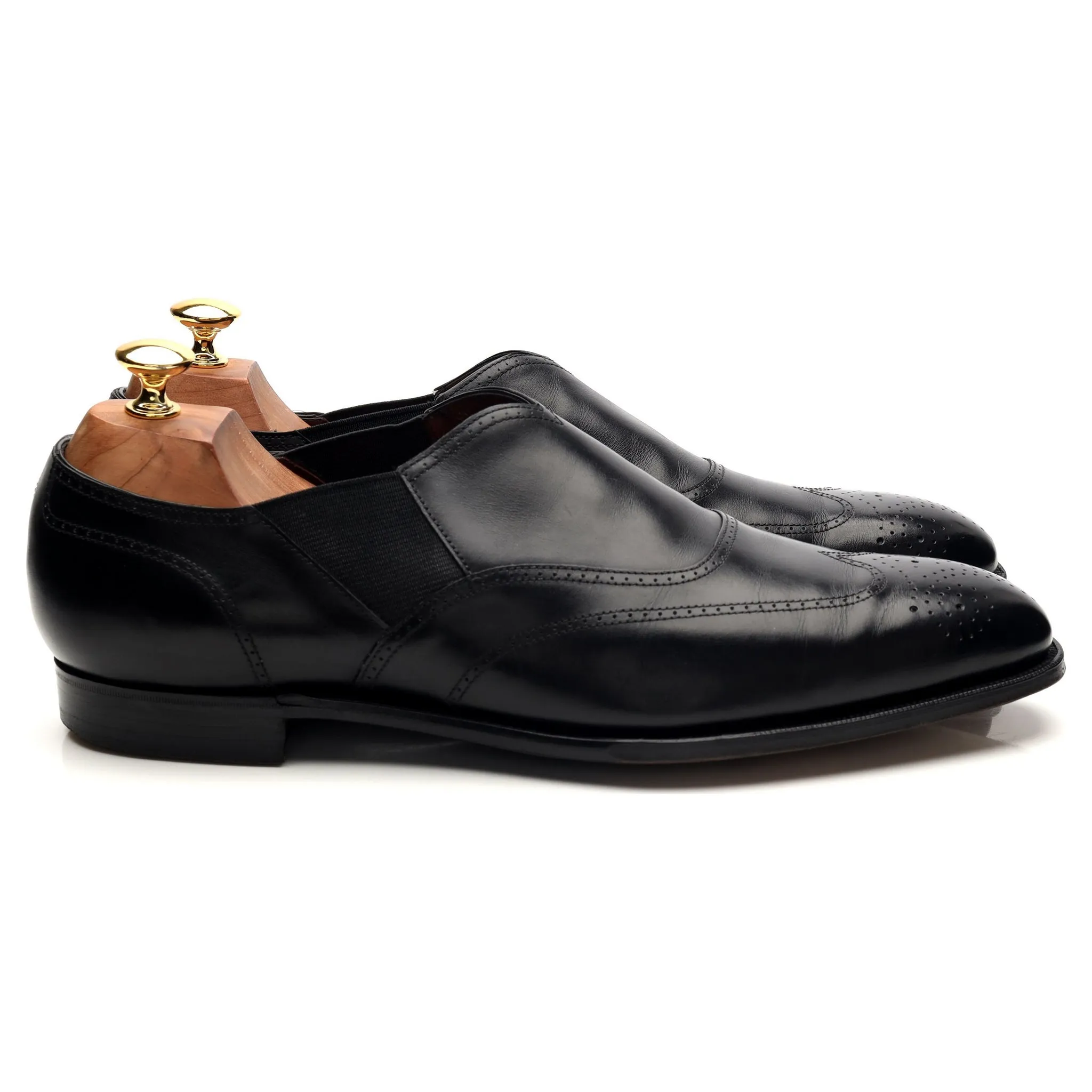 Ralph Lauren 'Lazyman' Black Leather Brogue UK 10 D