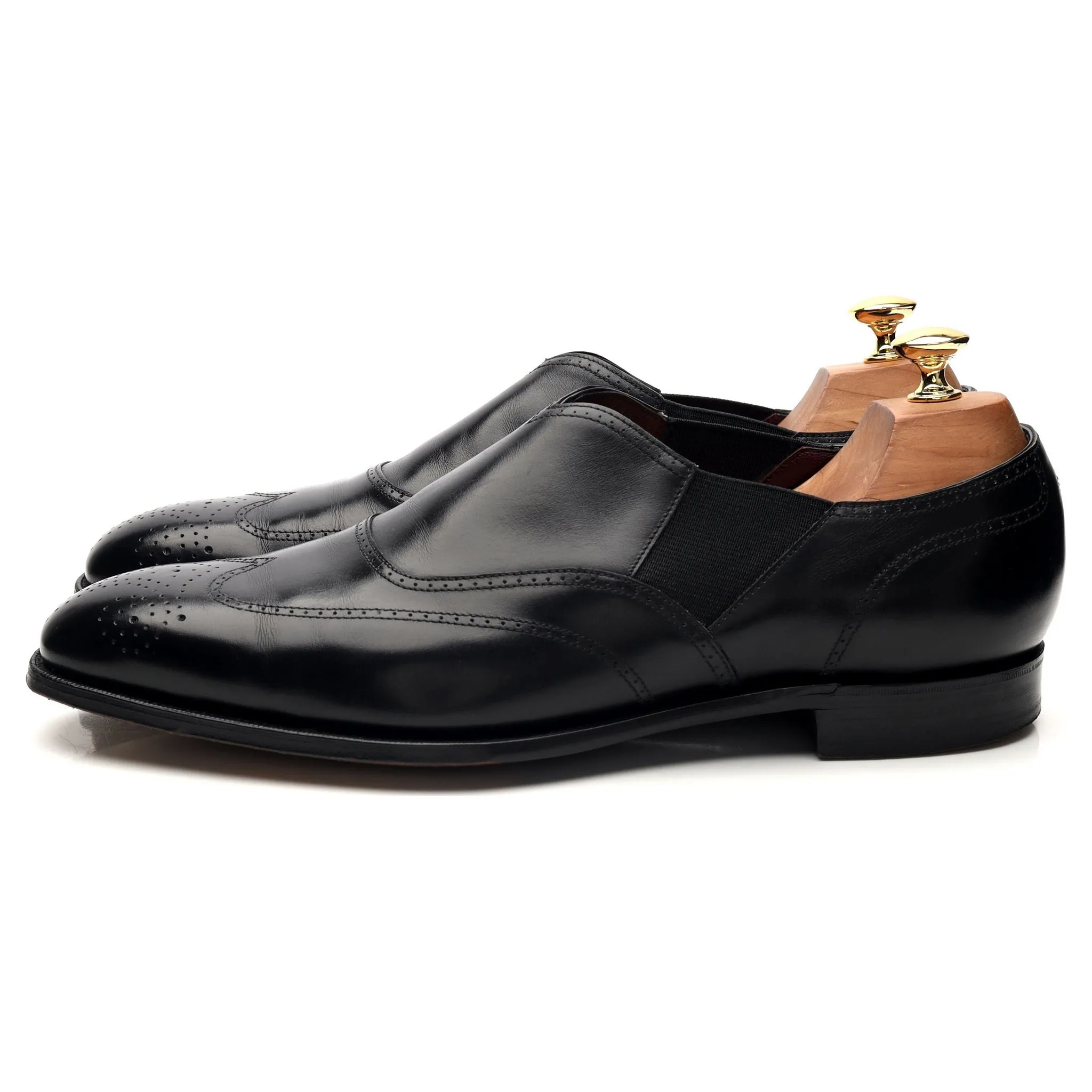 Ralph Lauren 'Lazyman' Black Leather Brogue UK 10 D