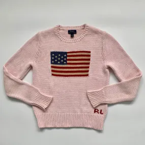 Ralph Lauren Pink Flag Jumper: 12-14 Years