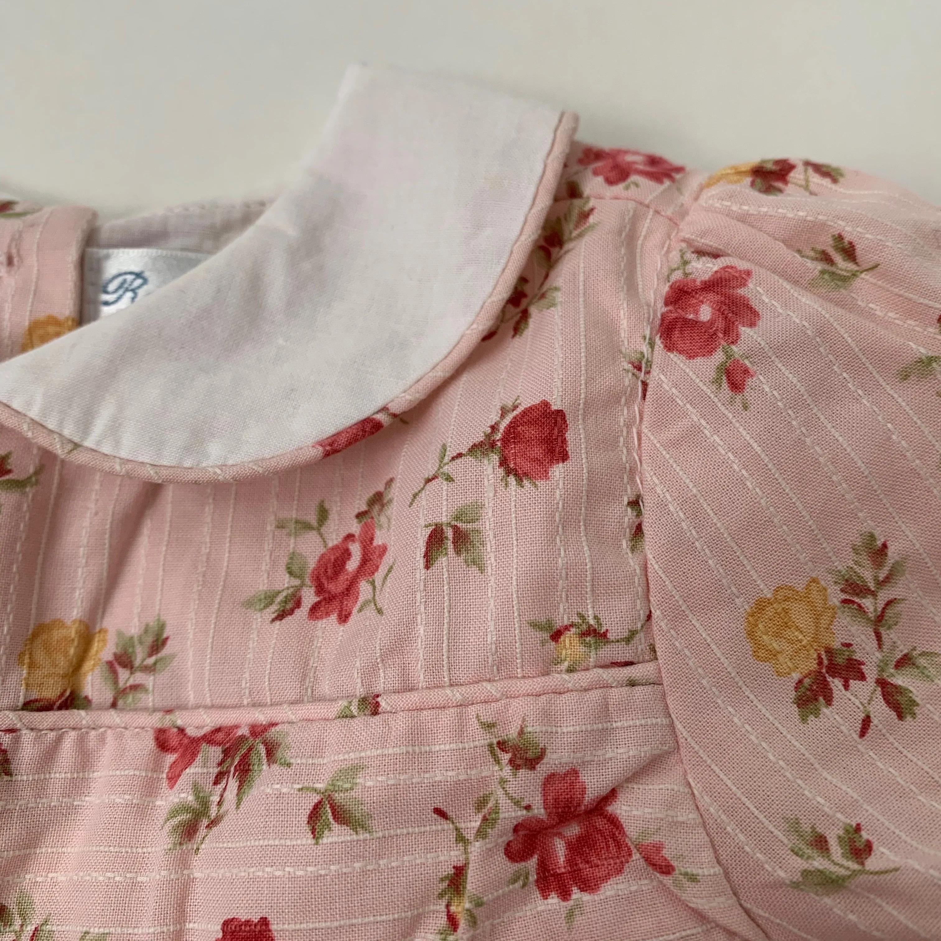 Ralph Lauren Pink Floral Dress With Collar: 3 Months