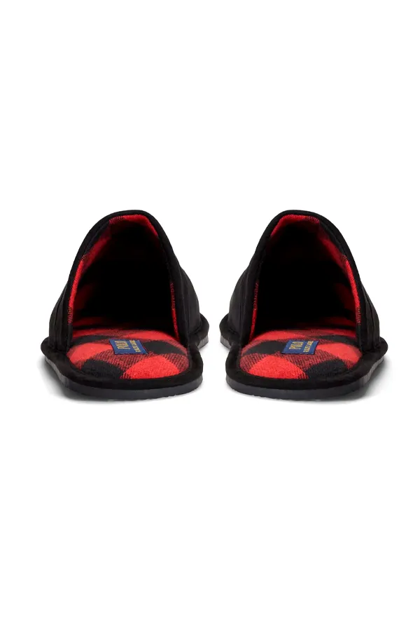 Ralph Lauren Pony Slippers Black