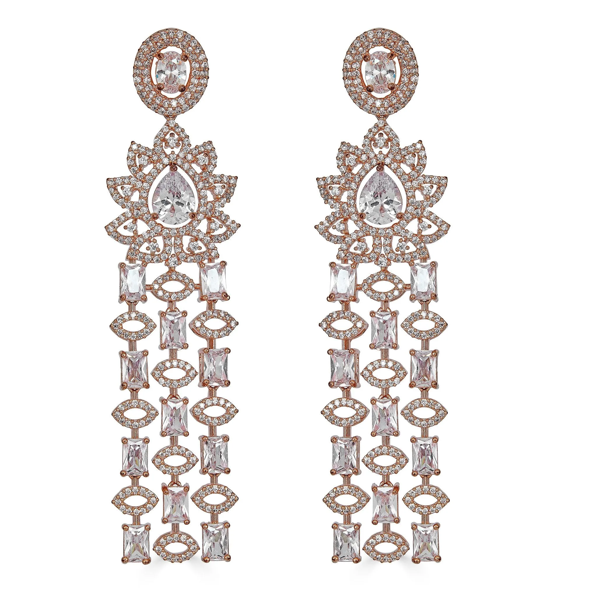 Rose Gold Chandelier Earrings (Buy Now)