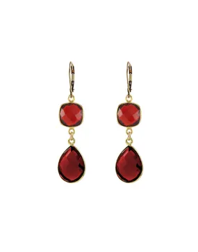 Ruby Red Earrings