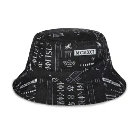 Script Bucket Hat - Black