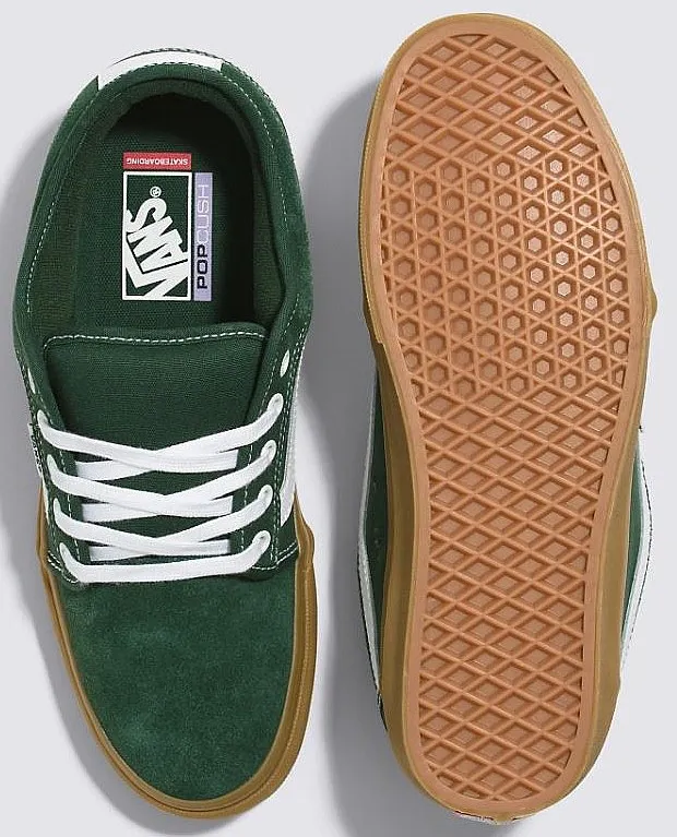 shoes Vans Chukka Low Sidestripe - Dark Green/Gum - men´s