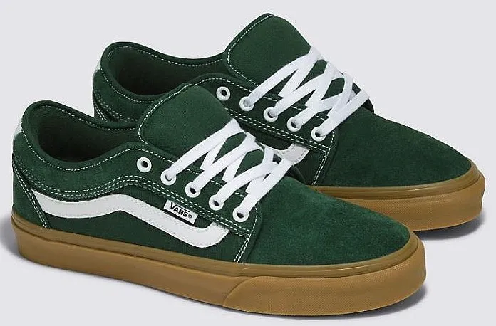 shoes Vans Chukka Low Sidestripe - Dark Green/Gum - men´s