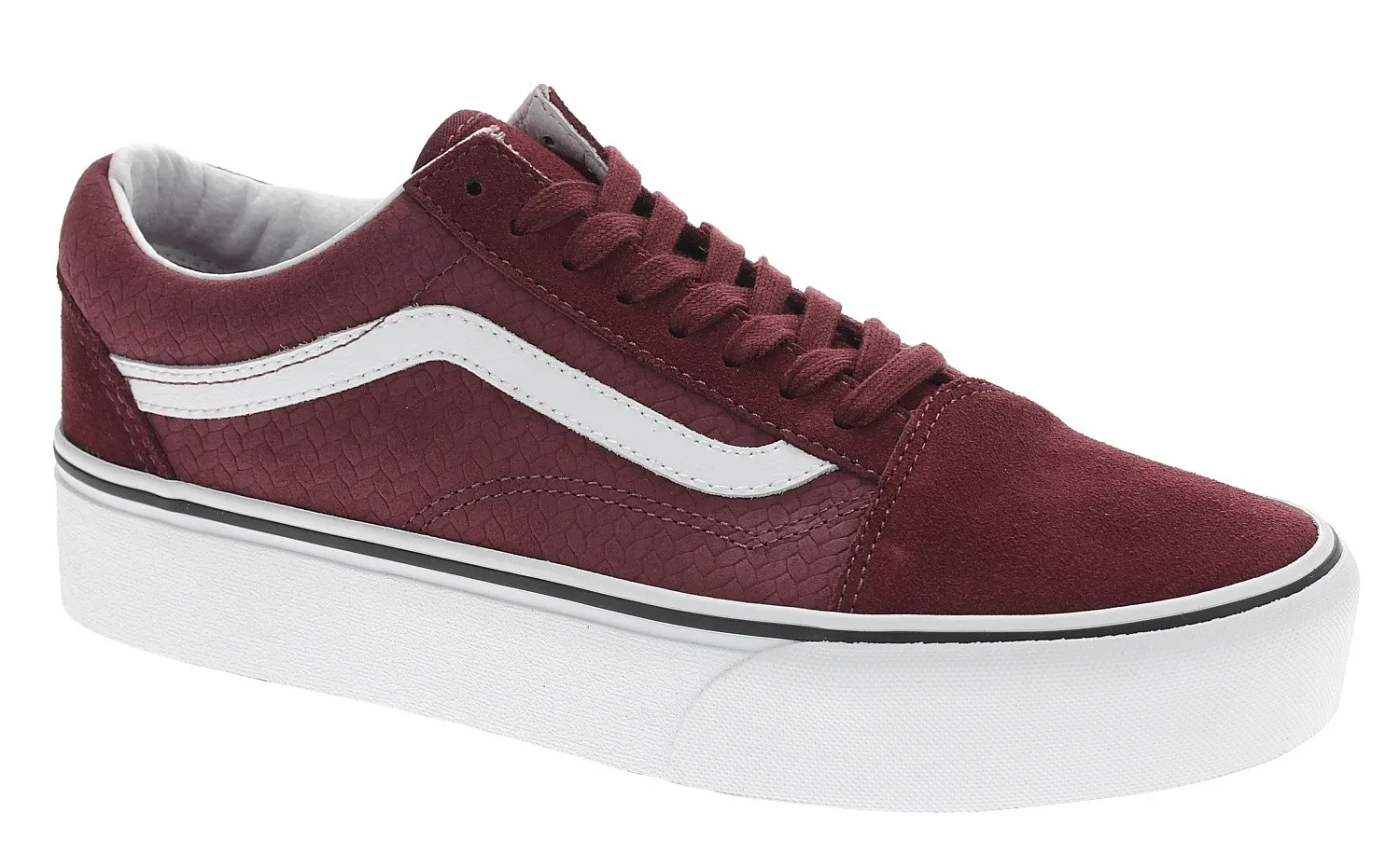 shoes Vans Old Skool Platform - Suede Emboss/Port Royale/True White