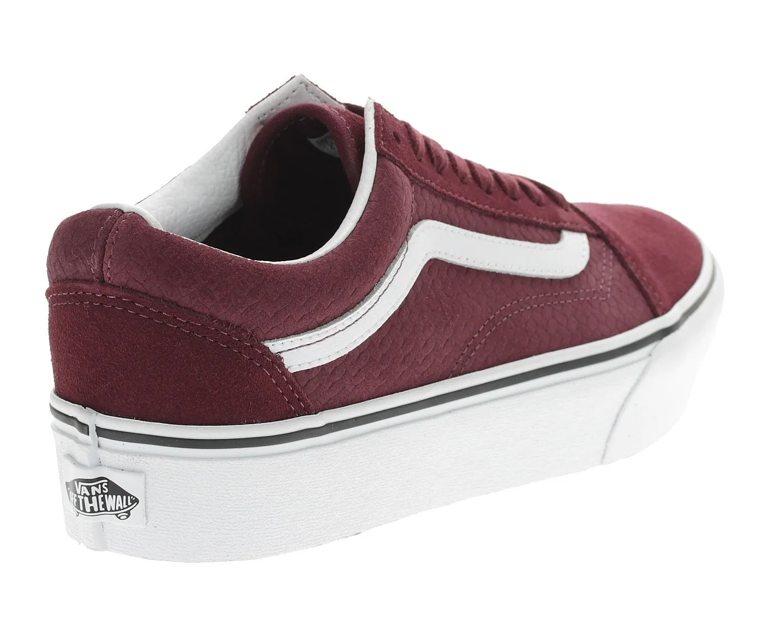 shoes Vans Old Skool Platform - Suede Emboss/Port Royale/True White