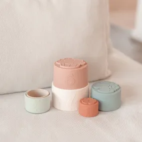 Silicone Baby Stacking Cups Bath & Beach — Pastel