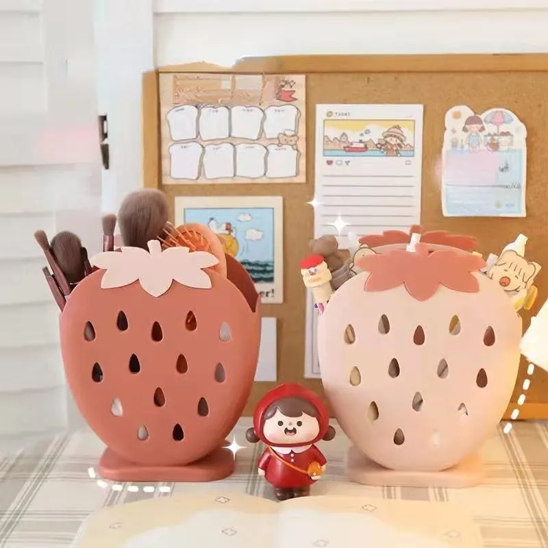 Strawberry Desktop Organizer Storage Bucket MK18667