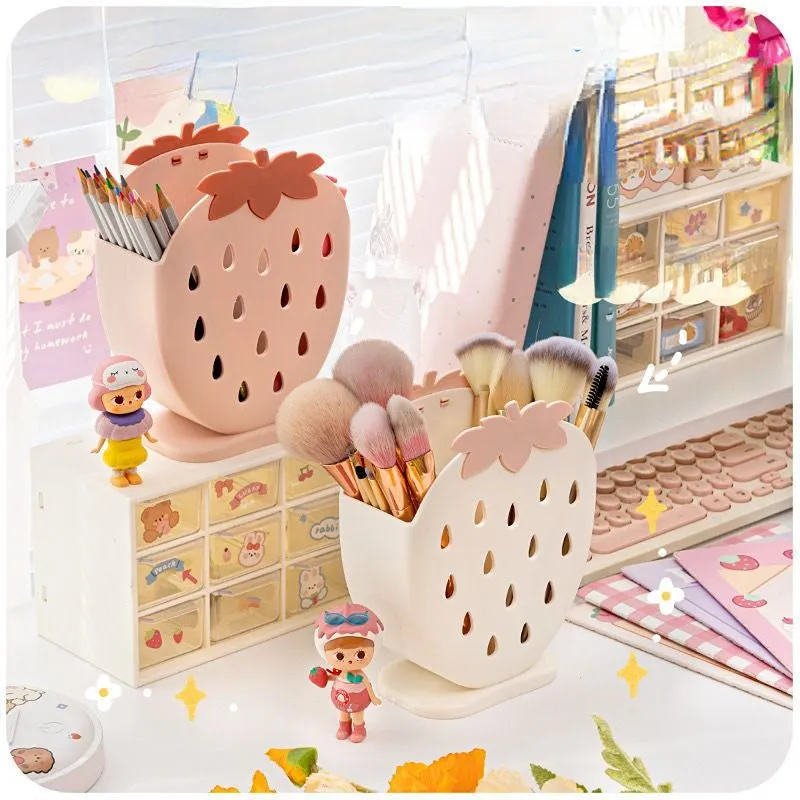 Strawberry Desktop Organizer Storage Bucket MK18667