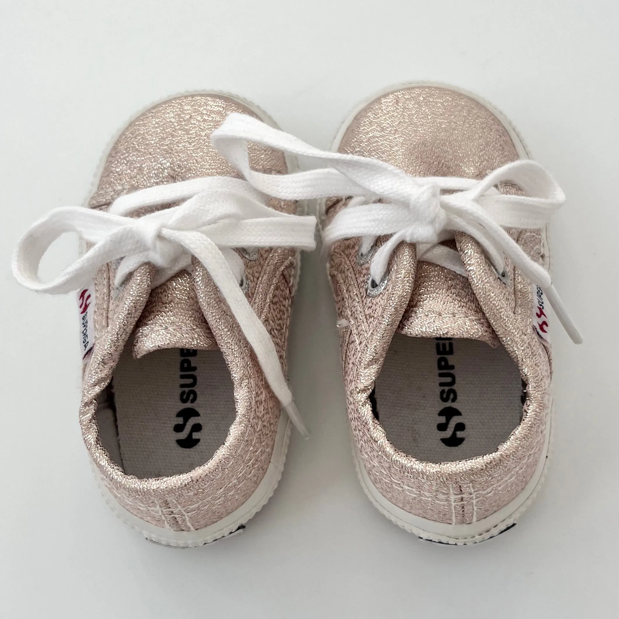 Superga Gold Baby Sneakers: Size EU 18 (Brand New)