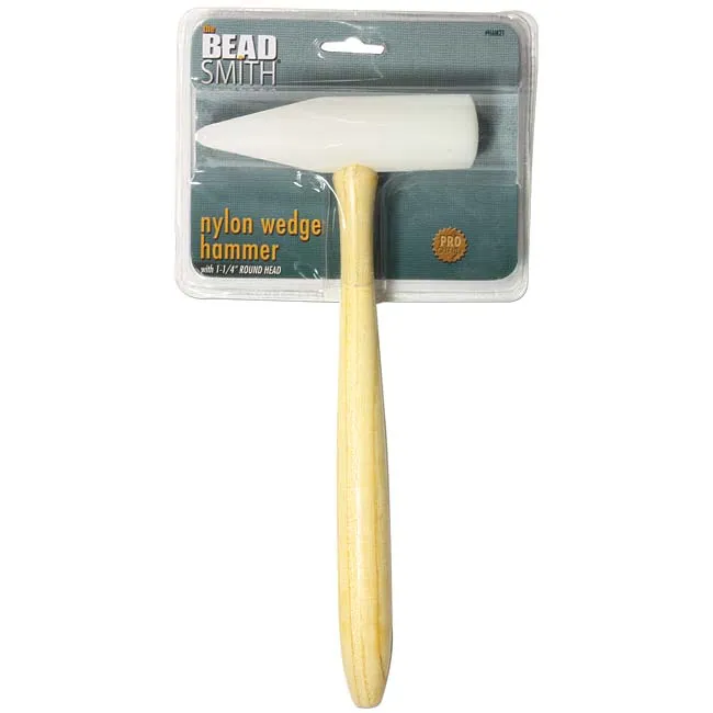 The Beadsmith Nylon Wedge Hammer - For Metal Smithing And Wire Working 1.25 Head