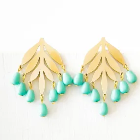 Turquoise Chandelier Studs- WS