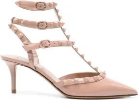 Valentino Garavani Rockstud 70mm patent pumps Neutrals