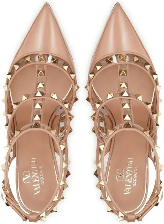 Valentino Garavani Rockstud ankle-strap pumps Pink