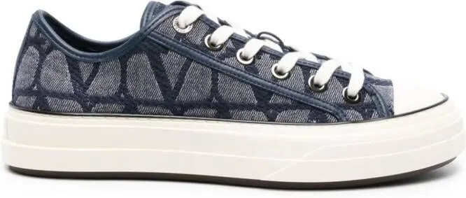 Valentino Garavani Toile Iconographe Totaloop denim sneakers Blue