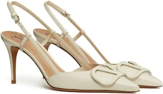 Valentino Garavani VLogo Signature slingback pumps White