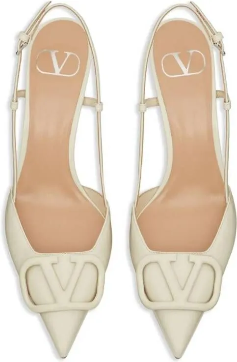 Valentino Garavani VLogo Signature slingback pumps White