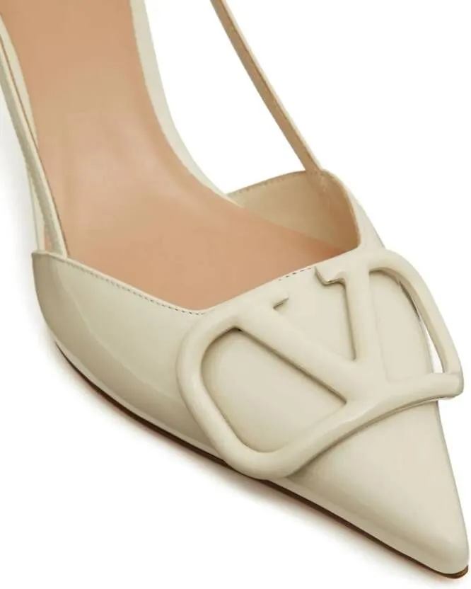 Valentino Garavani VLogo Signature slingback pumps White