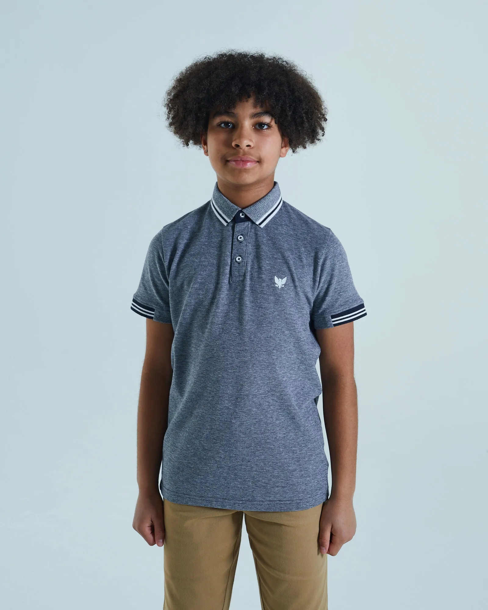 Vernon Polo Navy Blue Birdseye