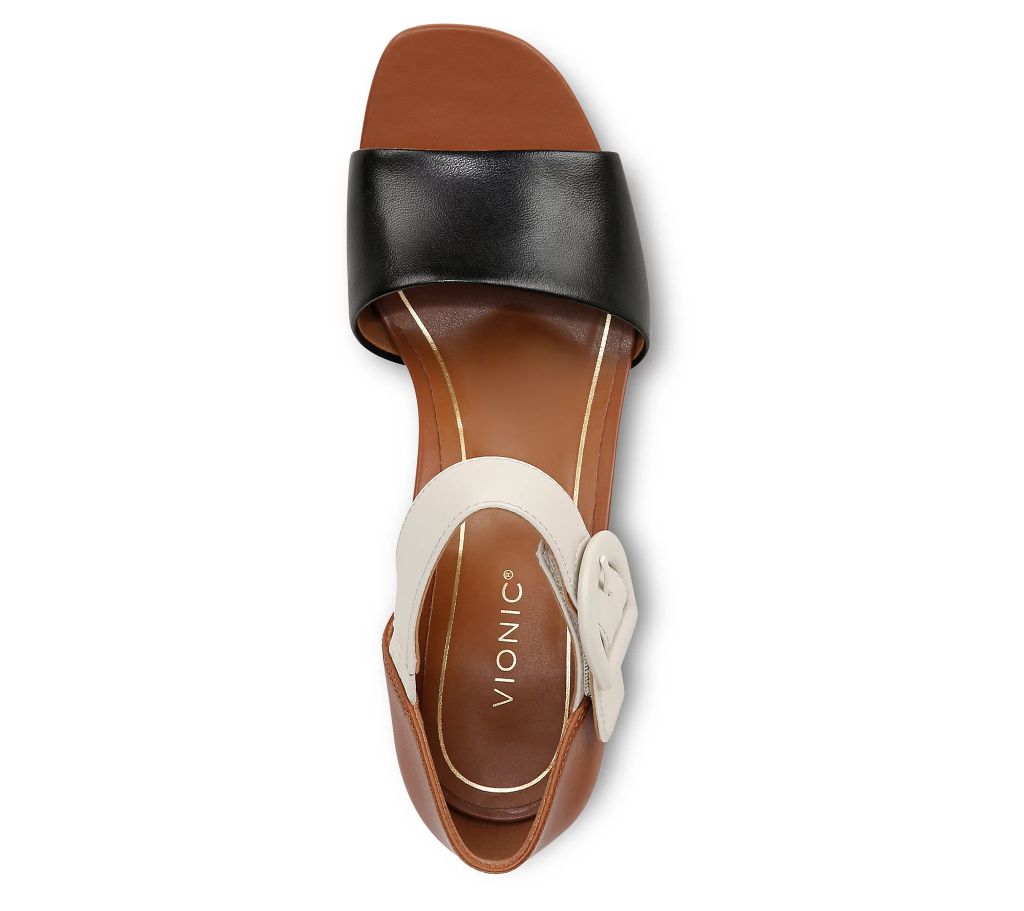 Vionic Leather or Suede Heeled Sandals - Chardonnay