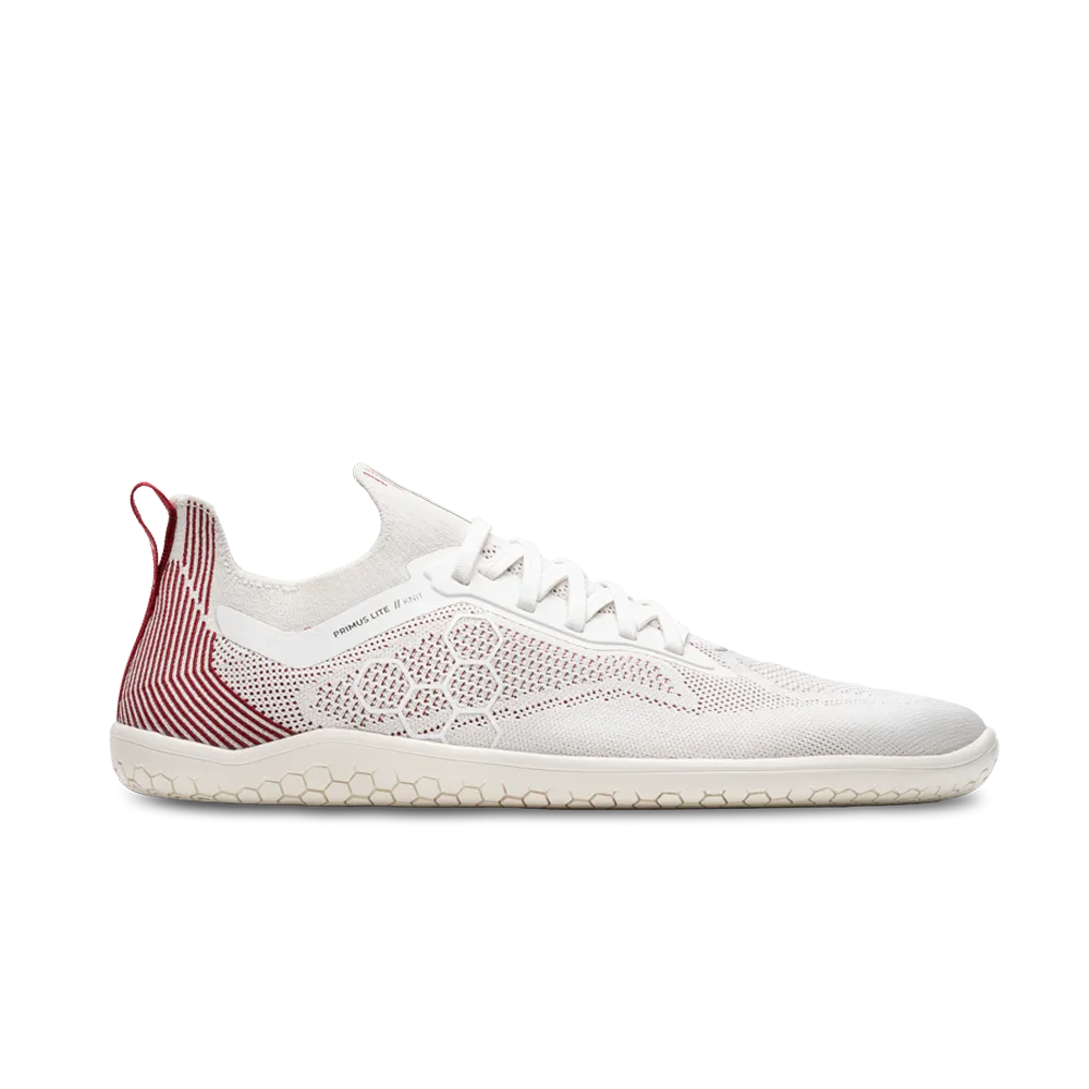 Vivobarefoot Primus Lite Knit Womens Off White/Burgundy