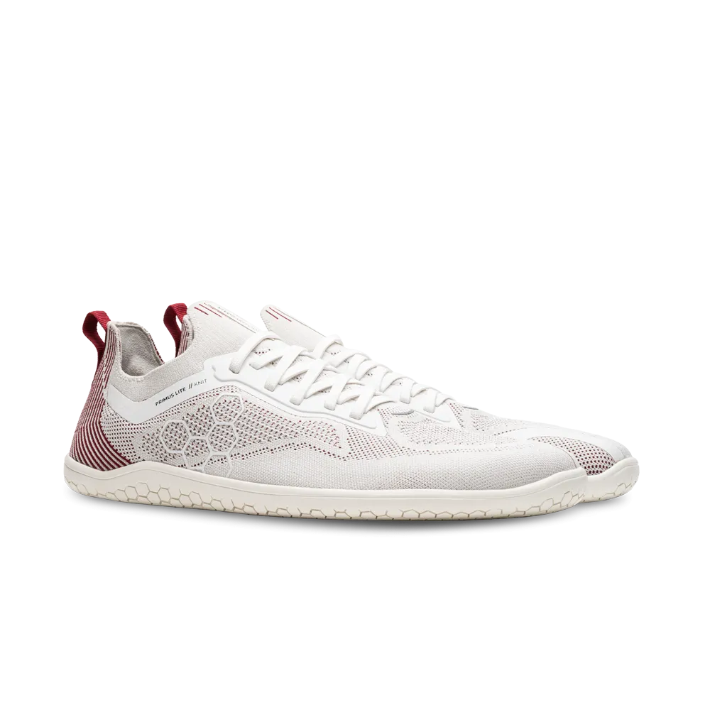 Vivobarefoot Primus Lite Knit Womens Off White/Burgundy