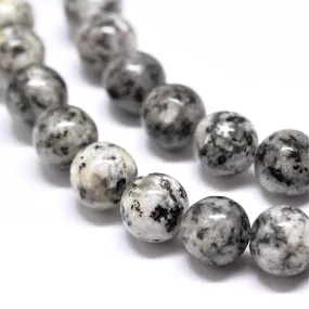 White Sesame Jasper Round 8mm, 10mm