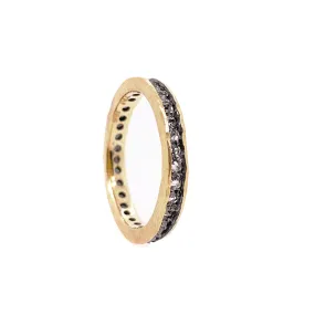 Yellow Gold Inverted Diamond Eternity Band